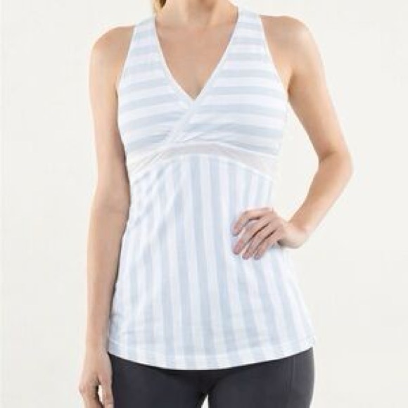 lululemon athletica Tops - Lululemon Striped V-Neck Tank Top